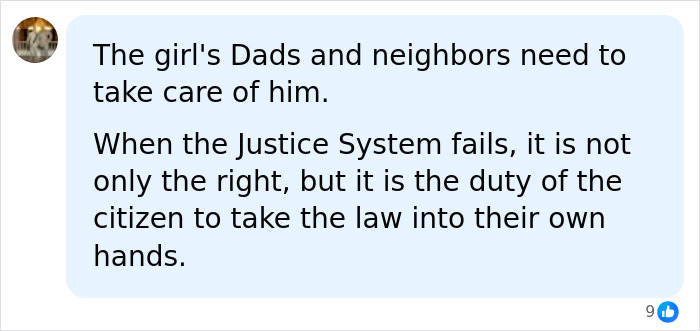 A social media comment about the justice system failing in the Oklahoma teen's prison sentence case.