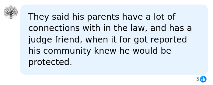 A text box describing the Oklahoma teen's parents connections with the law, ensuring protection in his brutal crimes case.