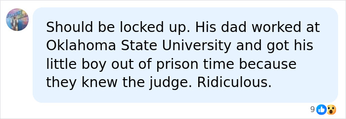 Social media comment about the Oklahoma teen facing prison sentence for brutal crimes.