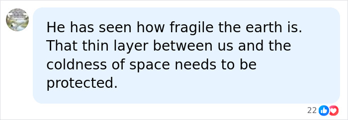 Astronaut realizes how fragile life on Earth is after 178 days in space, urging protection for the planet.