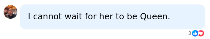 Social media comment expressing anticipation for Kate Middleton to become Queen, in relation to the name change.