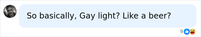 A social media comment asking, So basically, Gay light? Like a beer? This addresses the evolving language around identity and almondsexual.