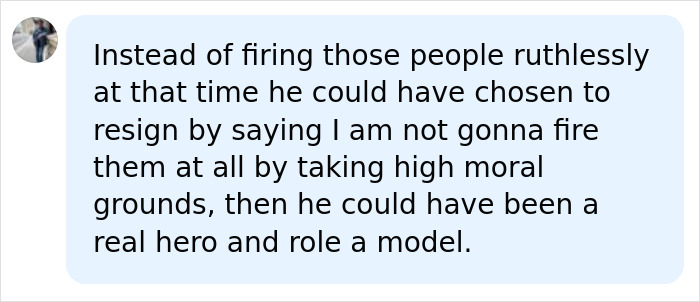Screenshot of a comment suggesting the CEO could have resigned instead of firing 900 employees via Zoom, showing karma.