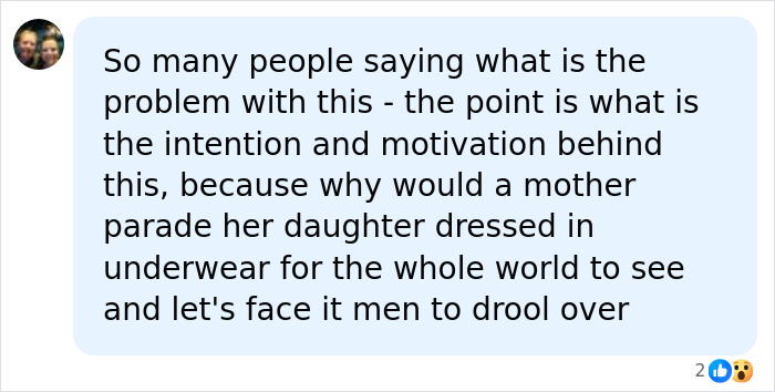 User comment on Leni Klum lingerie shoots with mom Heidi Klum: Questions the intention of the shoots. User comment on Leni Klum lingerie shoots with mom Heidi Klum: Questions the intention of the shoots.