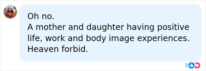 A social media comment defending Leni Klum and Heidi Klum lingerie shoots: mother and daughter positive experiences. A social media comment defending Leni Klum and Heidi Klum lingerie shoots: mother and daughter positive experiences.