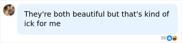 A comment bubble reads, They're both beautiful but that's kind of ick for me, about Leni Klum's lingerie shoots. A comment bubble reads, They're both beautiful but that's kind of ick for me, about Leni Klum's lingerie shoots.