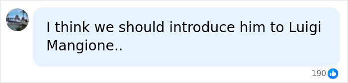 A comment about introducing the CEO who fired 900 employees via Zoom to Luigi Mangione.