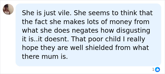 A critical fan comment about Bonnie Blue's scandalous pregnancy and hope for her child's well-being. A critical fan comment about Bonnie Blue's scandalous pregnancy and hope for her child's well-being.