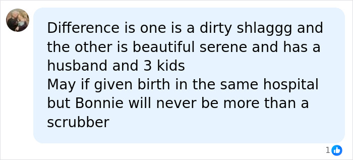 A comment comparing Bonnie Blue's scandalous pregnancy to Kate Middleton, highlighting differences in character. A comment comparing Bonnie Blue's scandalous pregnancy to Kate Middleton, highlighting differences in character.