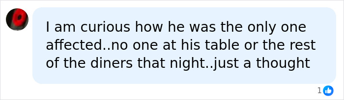 A social media comment questioning why only one person was affected by raw oysters, related to a marine vet getting brain damage. A social media comment questioning why only one person was affected by raw oysters, related to a marine vet getting brain damage.