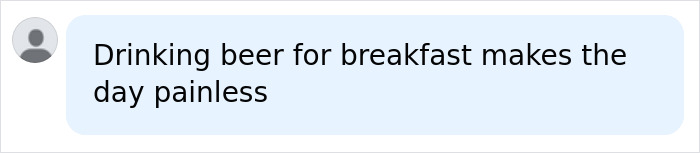 A social media comment mentioning drinking beer for breakfast, related to a common breakfast habit and mortality risk. A social media comment mentioning drinking beer for breakfast, related to a common breakfast habit and mortality risk.