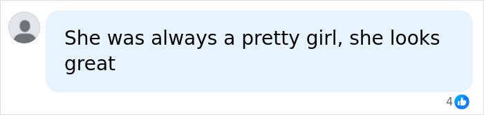A social media comment praising the reality star's daughter for looking great after weight loss. A social media comment praising the reality star's daughter for looking great after weight loss.