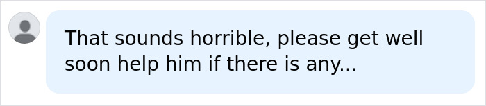A social media comment showing concern for the teen with the mysterious condition, hoping he gets well soon.