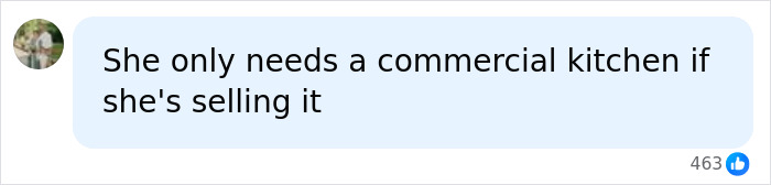 Screenshot of a comment suggesting a commercial kitchen is only needed if the Missouri Grandma is selling the breakfasts. Screenshot of a comment suggesting a commercial kitchen is only needed if the Missouri Grandma is selling the breakfasts.