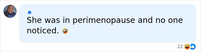 Social media comment about the 38YO woman who tricked a kind couple, mentioning perimenopause.