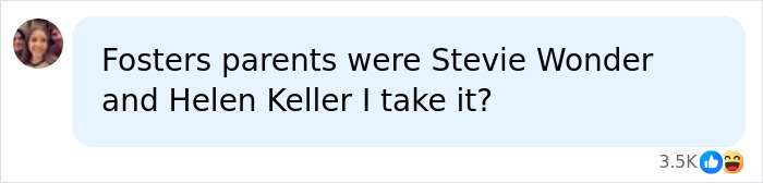 A social media comment sarcastically questioning how foster parents were tricked by the woman.