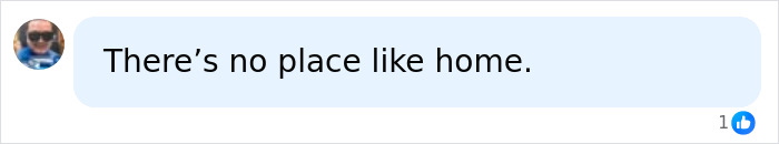 Screenshot of a comment saying: There's no place like home, regarding a Trans American returning from European asylum. Screenshot of a comment saying: There's no place like home, regarding a Trans American returning from European asylum.