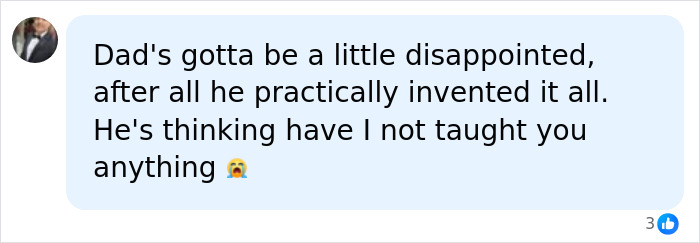A social media comment speculating about Bill Gates' disappointment after his daughter's startup is accused of fraud.