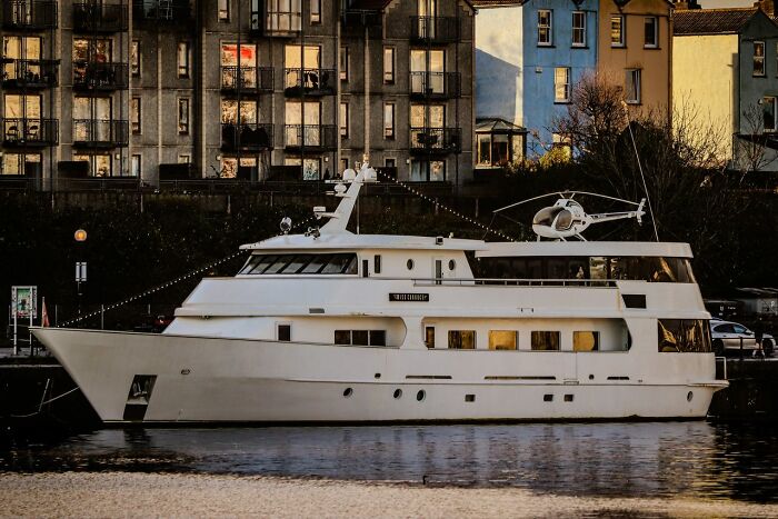 A large yacht with a helicopter on its deck. Wildest moments working for the rich.