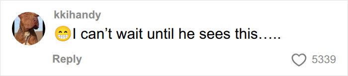 A user comment with a smiling emoji, implying anticipation for someone to see Rosie O'Donnell's Trump rumors.