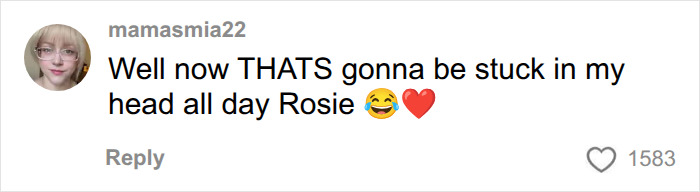 Screenshot of a social media comment from mamasamia22 with Rosie O'Donnell's image, discussing Trump rumors on Jimmy Kimmel.