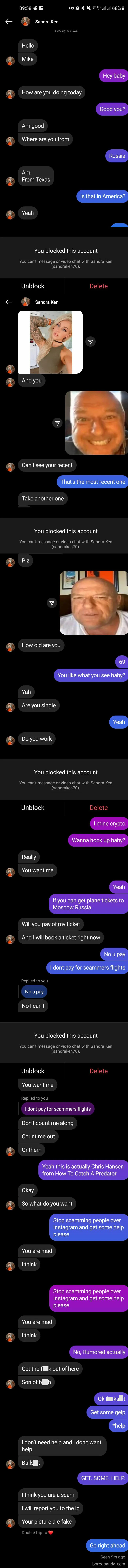 Scammers mess with the wrong person via text, trying to get money for plane tickets and claiming to be a victim.