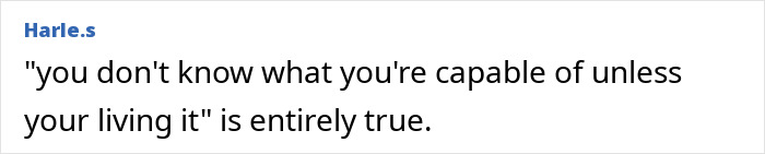 A quote from Harle.s about knowing what you are capable of, relating to a woman escaping a serial criminal.