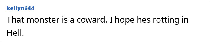 A comment from kellyn644 expressing anger towards the serial criminal, emphasizing the woman's escape.