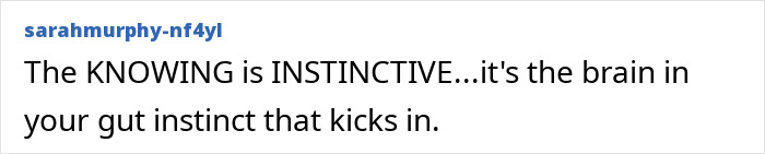 A text comment from sarahmurphy-nf4yl explains that the knowing is instinctive, a gut instinct that kicks in when encountering a serial criminal.