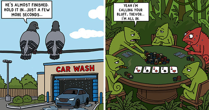 30 Dry Humor Comics By This Artist That Take Everyday Situations In The Strangest Directions