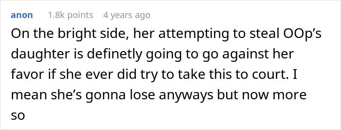 A comment about a troubled sister attempting to kidnap her baby daughter, and how it will go against her in court. A comment about a troubled sister attempting to kidnap her baby daughter, and how it will go against her in court.
