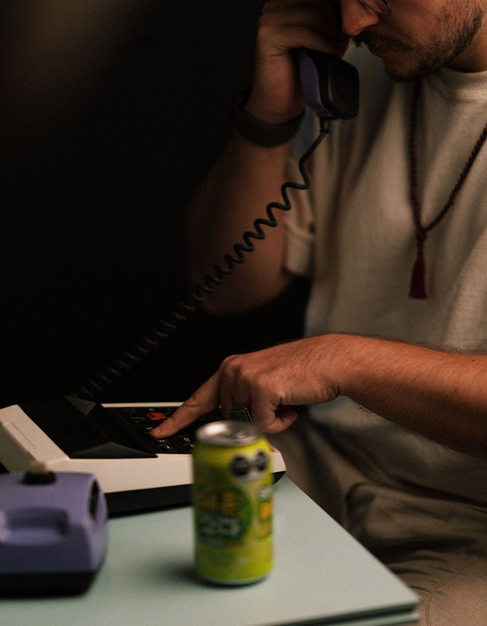 A man on the phone, likely reporting or discussing a violent kidnapping. A man on the phone, likely reporting or discussing a violent kidnapping.