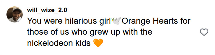 An Instagram comment from will_wize_2.0 praising Nickelodeon star Christy Knowings as hilarious and remembering her. An Instagram comment from will_wize_2.0 praising Nickelodeon star Christy Knowings as hilarious and remembering her.