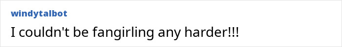 windytalbot comment expressing extreme excitement or fangirling over The Office star. windytalbot comment expressing extreme excitement or fangirling over The Office star.