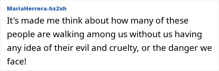 A comment about the evil and cruelty of monsters, and a disturbing discovery made by police in a baby stroller.