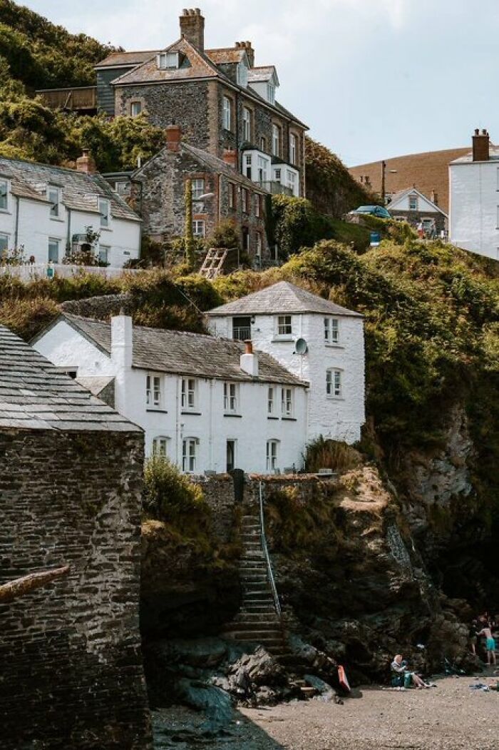 Charming hillside buildings with traditional architecture, demonstrating the unique character of old designs.