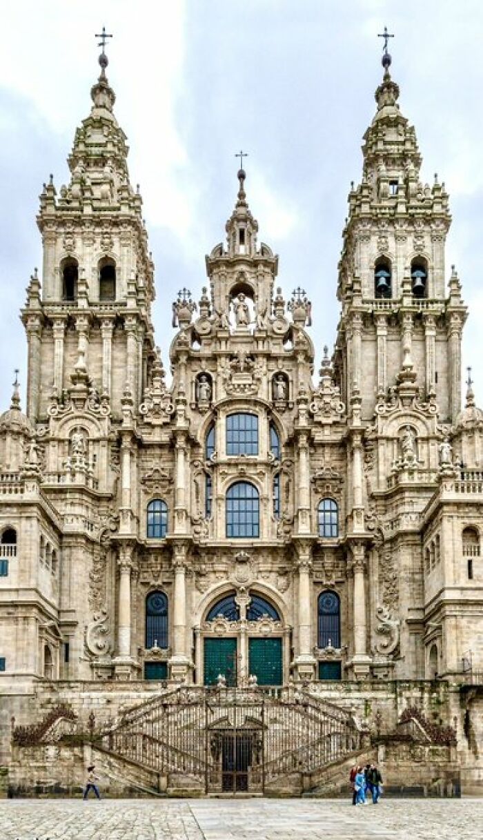 Intricately detailed facade of a cathedral, a testament to buildings with character surpassing many modern designs.