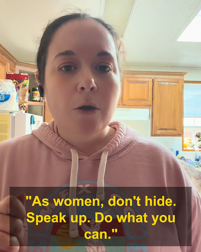 A terminally ill woman speaking to the camera, advocating for women to speak up and not hide. A terminally ill woman speaking to the camera, advocating for women to speak up and not hide.