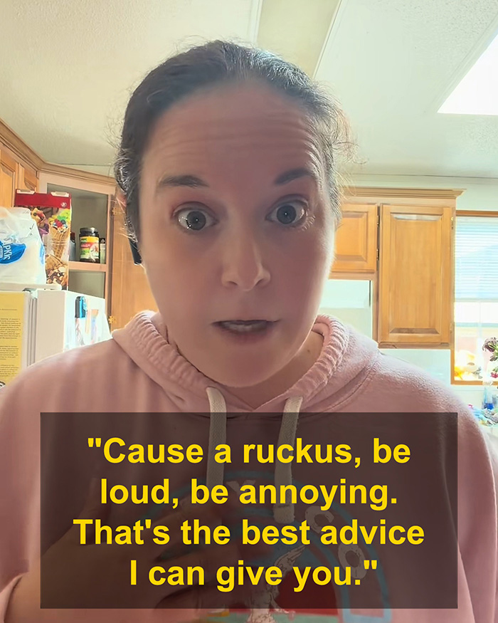 A terminally ill woman giving advice to cause a ruckus and be annoying. A terminally ill woman giving advice to cause a ruckus and be annoying.