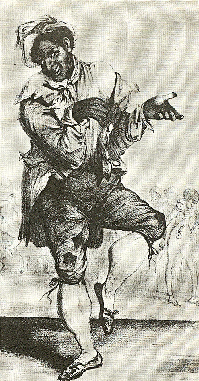 An old illustration depicting a Black man dancing, related to Target's racist costume controversy. An old illustration depicting a Black man dancing, related to Target's racist costume controversy.