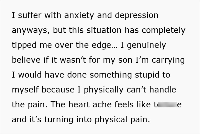 A pregnant woman suffering anxiety and depression, feels pain and heartache after finding her husband's old messages. A pregnant woman suffering anxiety and depression, feels pain and heartache after finding her husband's old messages.