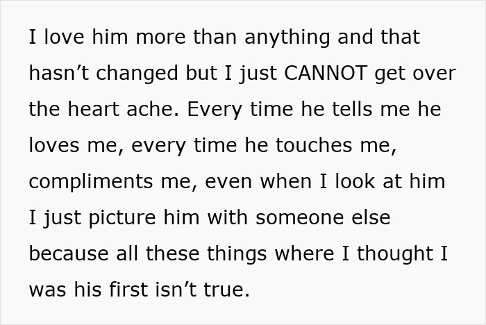 Pregnant woman describes her heartbreak, picturing her husband with someone else after discovering his past messages. Pregnant woman describes her heartbreak, picturing her husband with someone else after discovering his past messages.