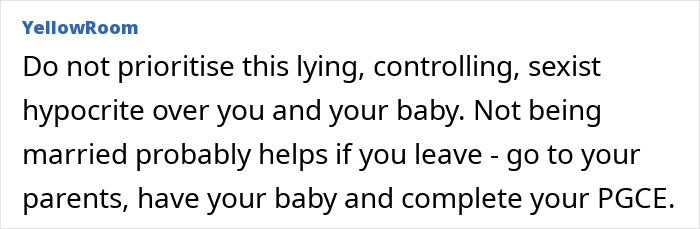 A screenshot showing advice to a pregnant woman about her husband, focusing on old messages and marital issues. A screenshot showing advice to a pregnant woman about her husband, focusing on old messages and marital issues.