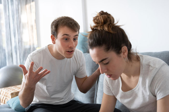 A couple discusses new rules in their open marriage after husband meets another woman. A couple discusses new rules in their open marriage after husband meets another woman.