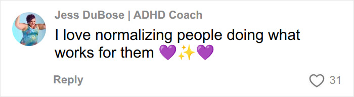 A comment from Jess DuBose, an ADHD coach, about normalizing choices for a marriage like separate apartments. A comment from Jess DuBose, an ADHD coach, about normalizing choices for a marriage like separate apartments.