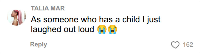 A social media comment from Talia Mar, a parent, laughing about the brutal reasons for having kids. A social media comment from Talia Mar, a parent, laughing about the brutal reasons for having kids.