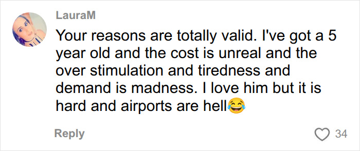 A social media comment from LauraM, a parent, agreeing with the brutal reasons for having kids and validating the struggles. A social media comment from LauraM, a parent, agreeing with the brutal reasons for having kids and validating the struggles.