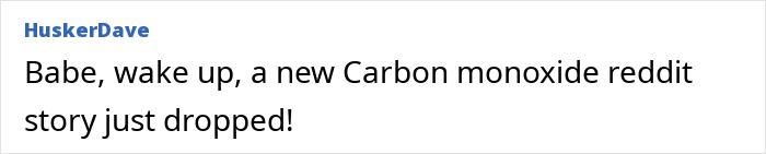 Screenshot of a comment about carbon monoxide on Reddit, referencing new stories about pulling sensations in scalp. Screenshot of a comment about carbon monoxide on Reddit, referencing new stories about pulling sensations in scalp.