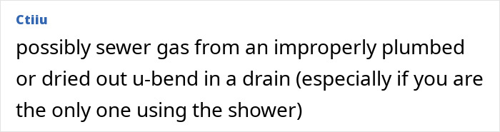 A comment about sewer gas from an improperly plumbed or dried out u-bend causing scalp pulling sensations. A comment about sewer gas from an improperly plumbed or dried out u-bend causing scalp pulling sensations.