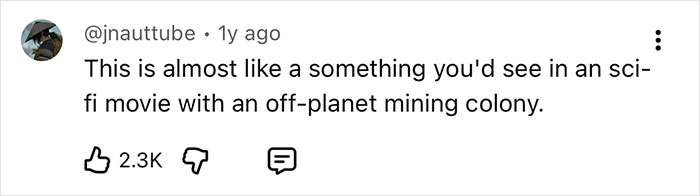 A YouTuber exploring a city above the clouds, comparing it to an off-planet mining colony from a sci-fi movie.